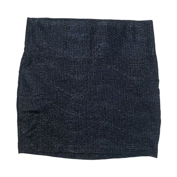 BCBGeneration Small Shiny Black Textured Mini Skirt - Picture 1 of 6